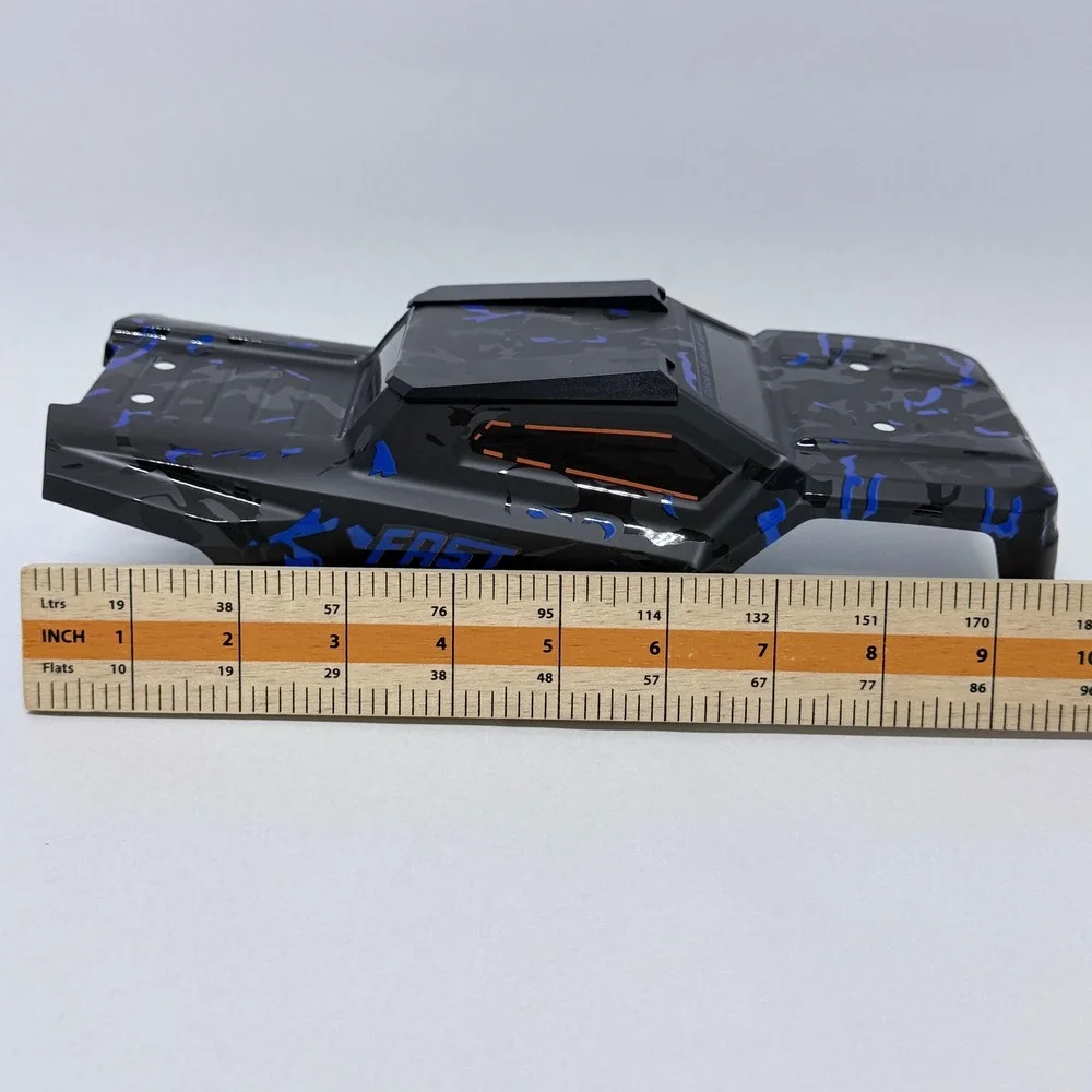 TENSSENX 1/14 Scale RC Truggy Body Shell Fast Send Blue Digital Camo Black